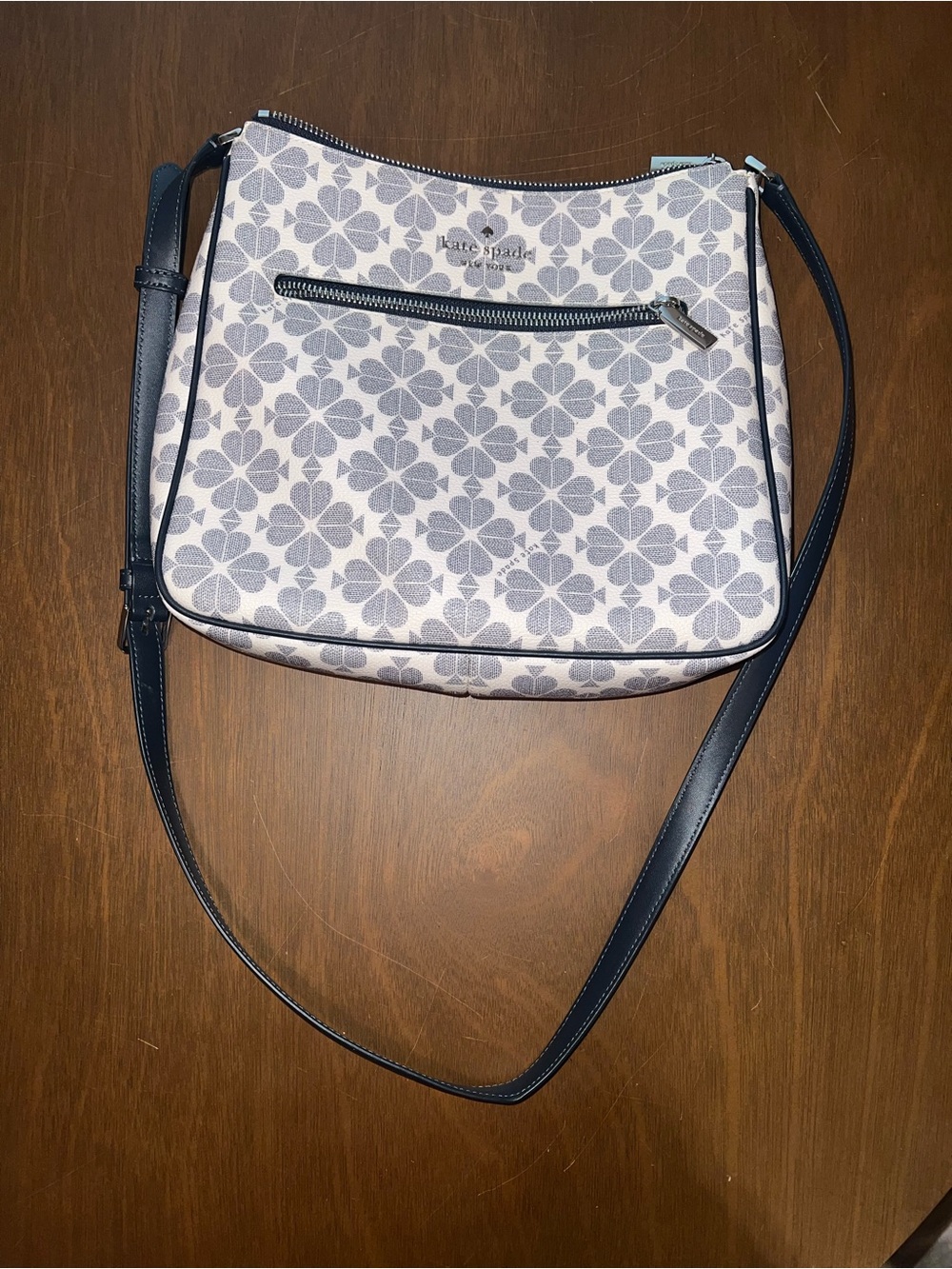 kate spade Navy and Cream Floral Crossbody Bag